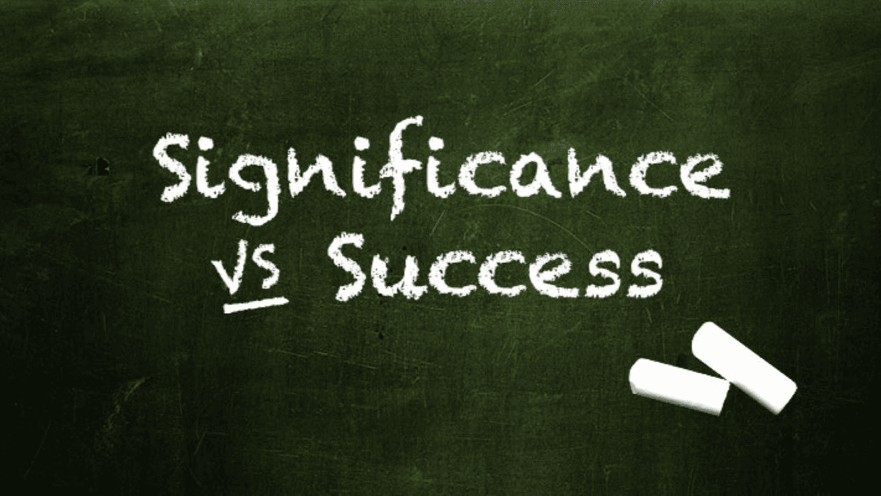 Blog artwork about success versus significance